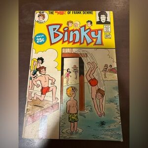 Mattel Binky Comic Book with Yellow, Red, Blue Cover